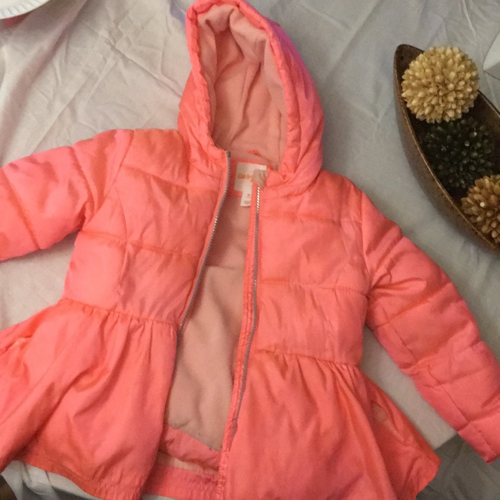 Girls pink winter jacket